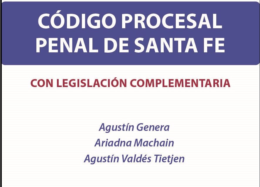 Novedad editorial: Código Procesal Penal de Santa Fe